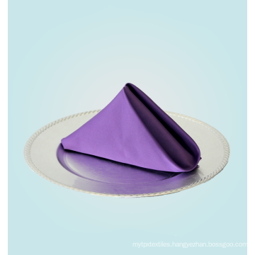 Wholesale custom purple cloth satin linen napkins table napkin for wedding banquet